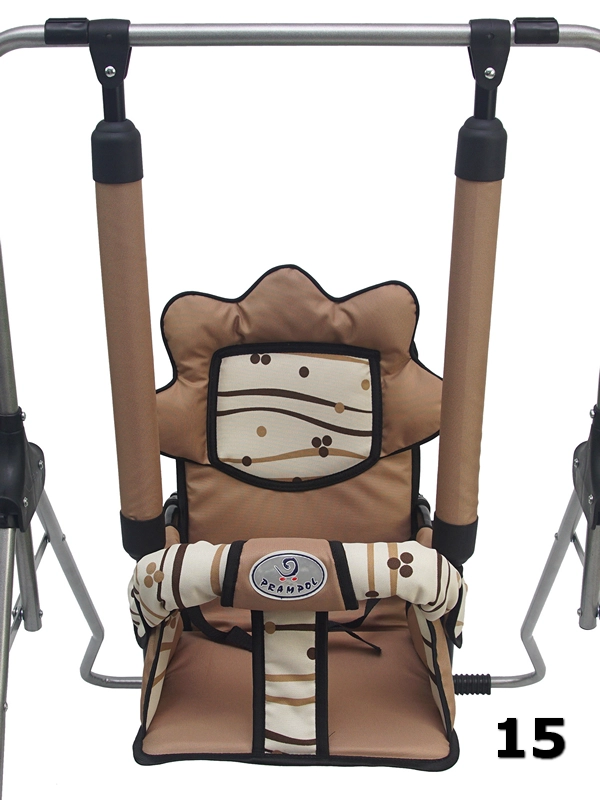 Nuna - a free-standing swing for children in light brown color