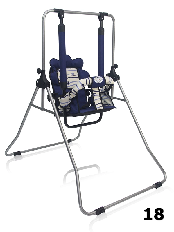 Nuna Prampol - a free-standing, foldable, easy-to-store swing for children in navy blue