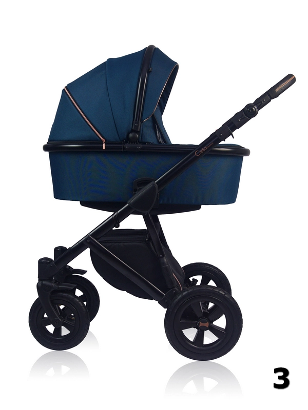 Celia Premium Prampol - minimalistyczny wózek dziecięcy w odcieniach niebieskiego