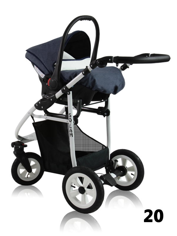 Solam Leather & Linen - car seat, carrier with the possibility of mounting on the frame of the stroller