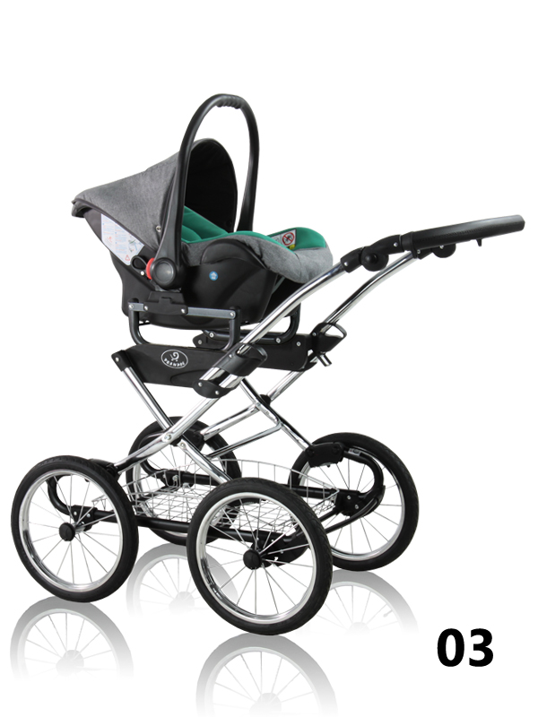 Soft Line Chrome - a car seat with the possibility of mounting on a frame, 3in1 version