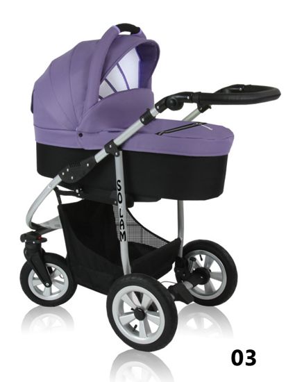 Solam - purple pram for a baby girl