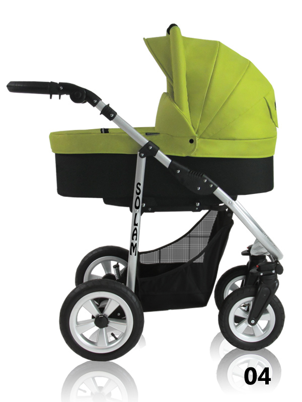 Solam - green and black pram for a baby boy or girl