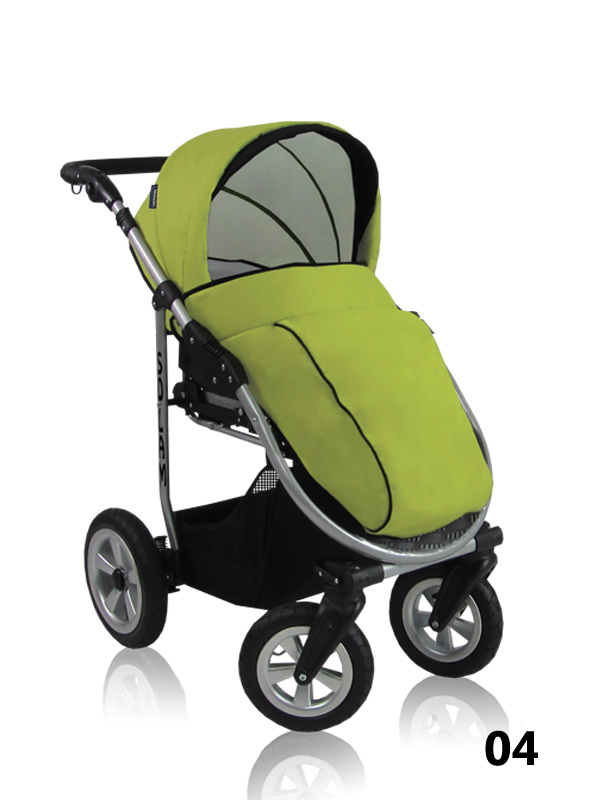 Solam - green stroller with legs cover, 2in or 3in1 version