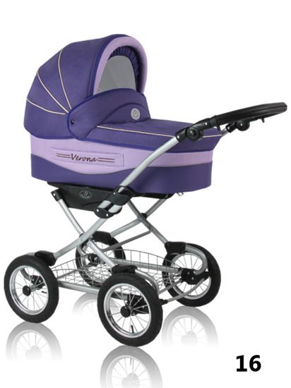Verona - purple retro baby pram
