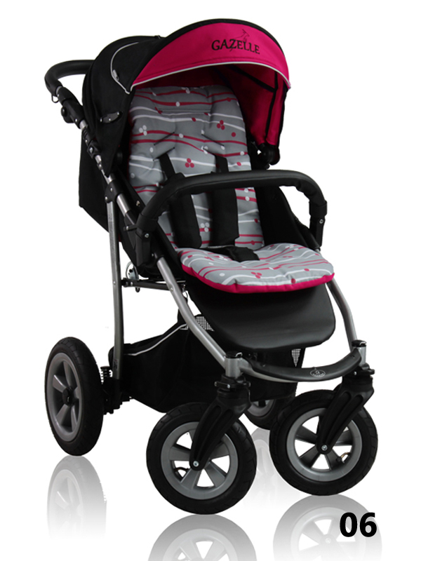 Gazelle Prampol - stroller for a girl with the addition of pink