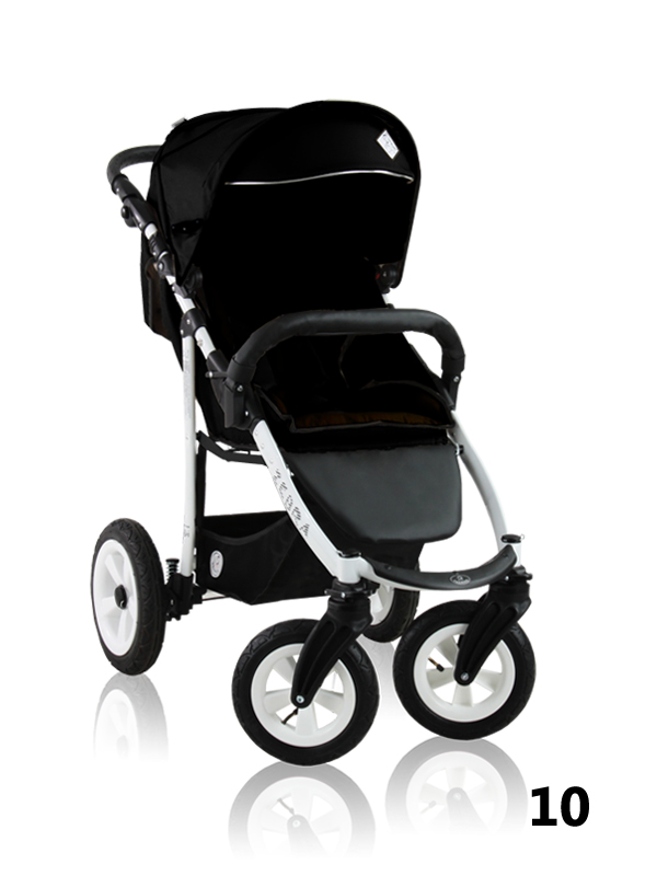 Zebra Prampol - very practical black stroller for a baby