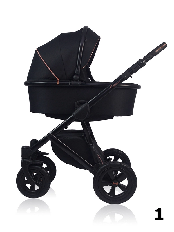 Celia Premium Prampol - universal black pram for both girls and boys