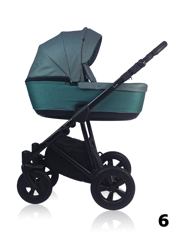 Lars Prampol - universal, multifunctional baby stroller in teal color