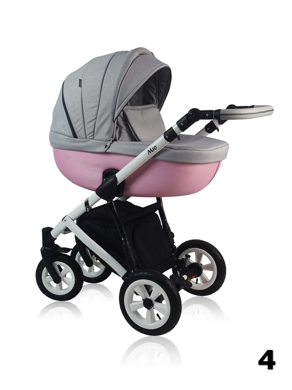Mio - a baby pram with a pink carrycot