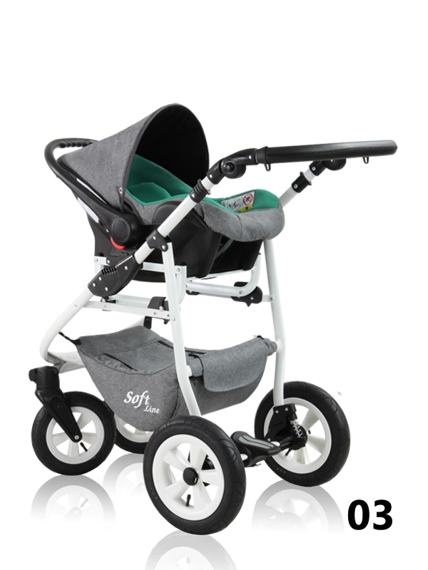 car seat and carrier for babies that can be mounted on a frame of a pram