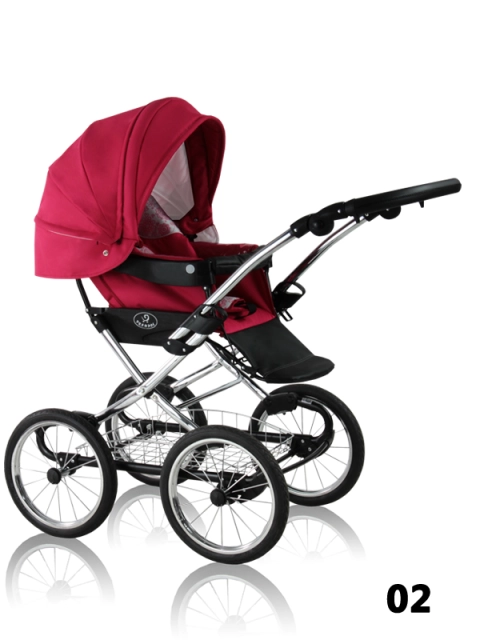 Style Chrome - a pink pushchair in a classic style